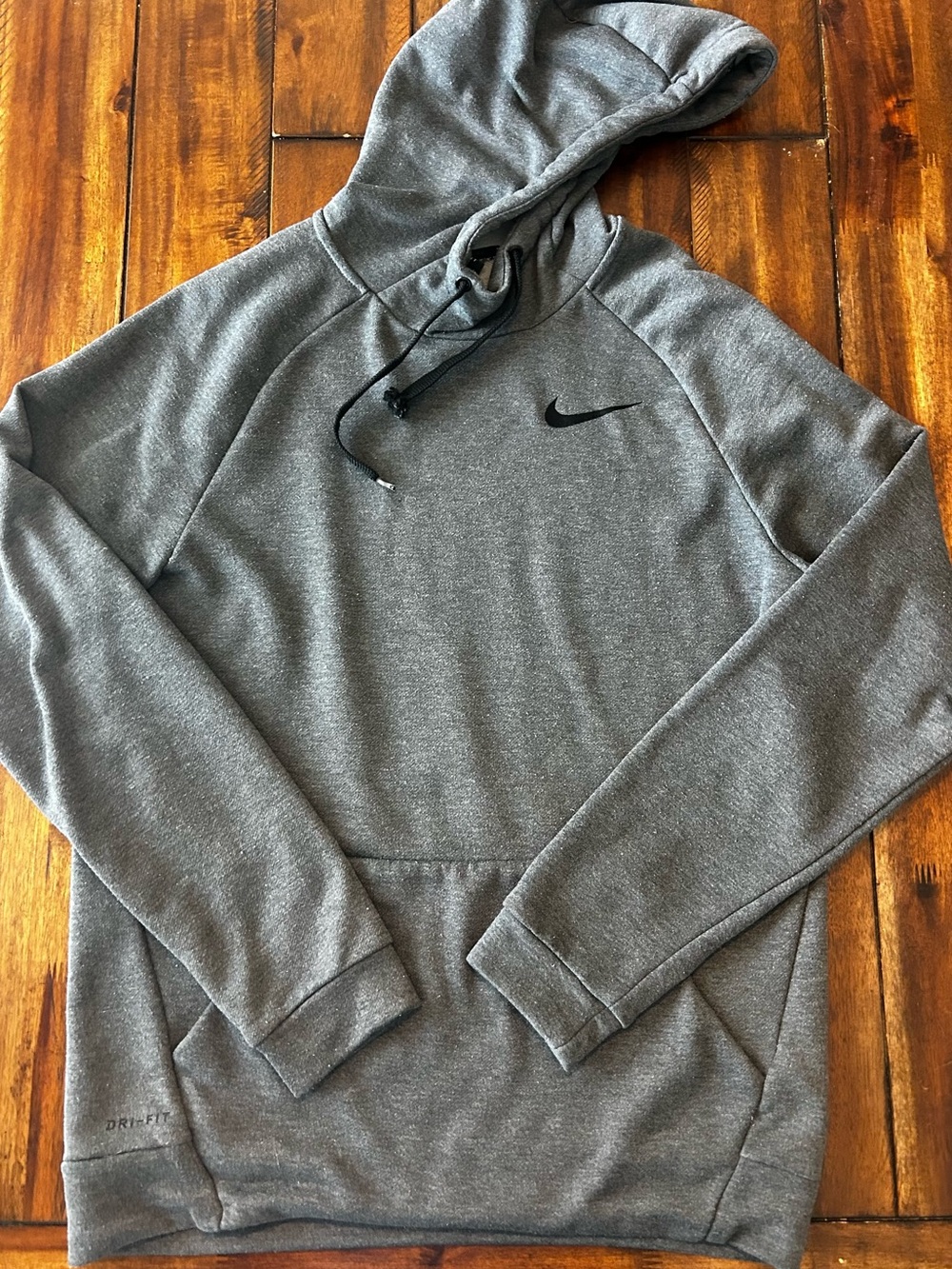 Nike Gray Pullover Hoodie with Black Swoosh